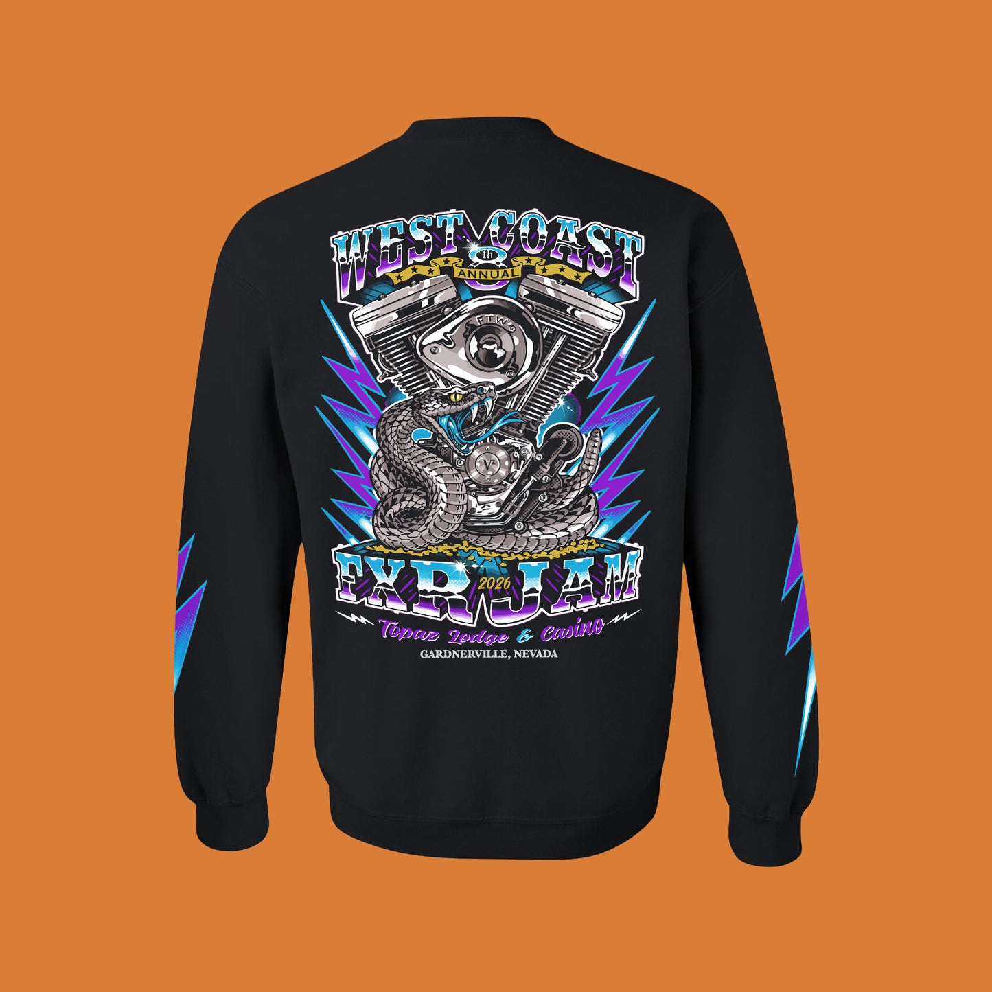 8th Annual 2026 West Coast FXR Jam | Men's FXR Bazaar Crewneck Pullover Sweatshirt