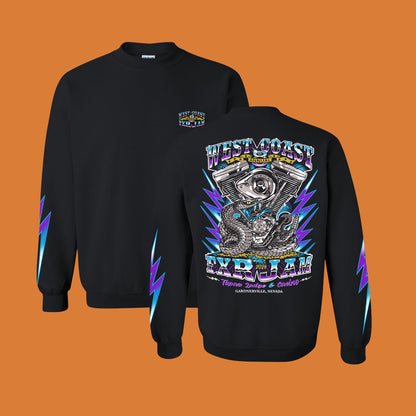 8th Annual 2026 West Coast FXR Jam | Men's FXR Bazaar Crewneck Pullover Sweatshirt