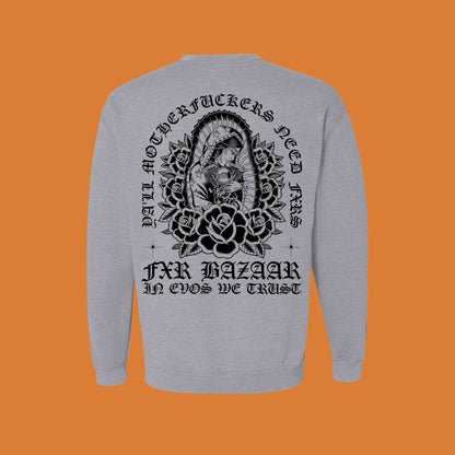 Evo Tombstone | FXR Bazaar Crewneck Pullover Sweatshirt (Gray)