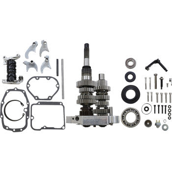 Baker Drivetrain | Overdrive 6-Speed Gear Set - Polished - Softail/Dyna/FXR